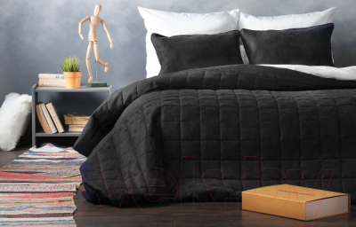 Набор текстиля для спальни Pasionaria Софт 160x220 с наволочками (черный)