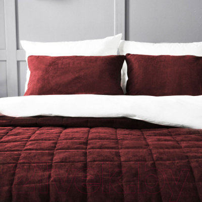 Набор текстиля для спальни Pasionaria Софт 250x270 с наволочками (бордовый)