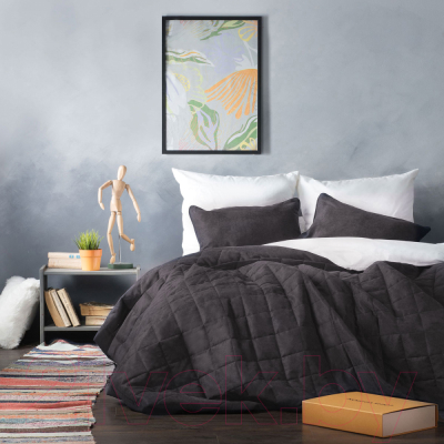 Набор текстиля для спальни Pasionaria Софт 250x270 с наволочками (темно-серый)