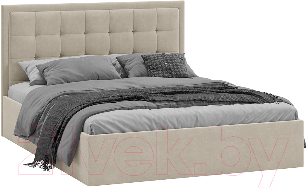 Двуспальная кровать ТриЯ Ника тип 1 с ПМ и заглушиной 160x200