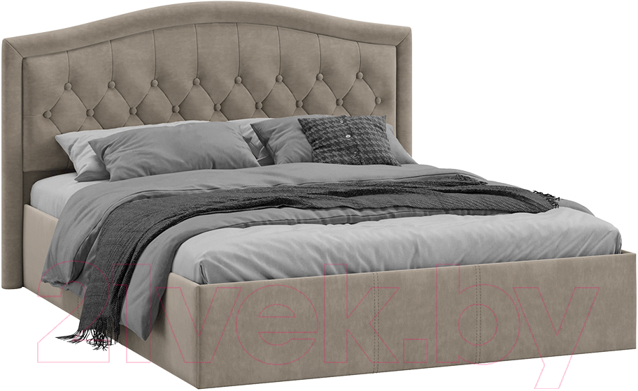 Двуспальная кровать ТриЯ Адель тип 1 с ПМ и заглушиной 160x200