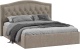 Двуспальная кровать ТриЯ Адель тип 1 с ПМ и заглушиной 160x200 (велюр мокко темный) - 
