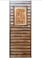 Деревянная дверь для бани Dlyabani Состаренная Баня 80x190 / 303398 (глухая липа, коробка сосна) - 