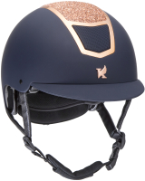 Шлем для верховой езды Karben Valentina / 6514/NVYRSGLD/53/55 (синий/розовый) - 