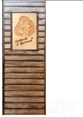 Деревянная дверь для бани Dlyabani Состаренная Тропинка 80x170 / 303178 (глухая липа, коробка сосна)
