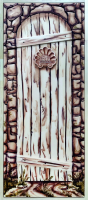 Деревянная дверь для бани Dlyabani Дверь в сказку 70x190 / 408397 (массив липа, коробка хвоя) - 