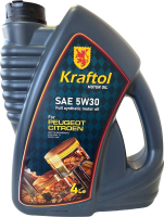 Моторное масло Kraftol 5W30 для PSA A5/B5 C2 / 3826 (4л) - 