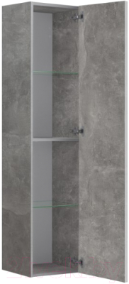 Шкаф-пенал для ванной Belux Стокгольм ПН35 (31, бетон чикаго светло-серый)