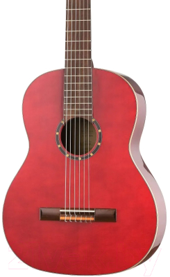 Акустическая гитара Ortega R121WR (с чехлом, красный)