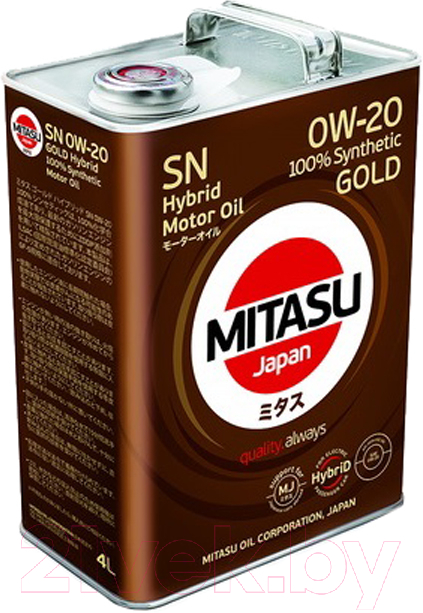 Моторное масло Mitasu Gold Hybrid SN 0W20 / MJ-102h-4 (4л)