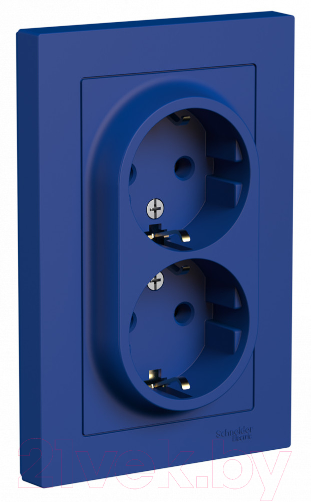 Розетка Systeme (Schneider) Electric AtlasDesign ATN001124 (аквамарин) — фото 1