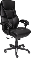 Кресло офисное Tetchair Cambridge кожзам/ткань (черный/черный) - 
