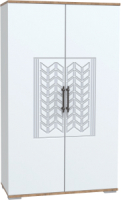 Шкаф Rinner Мармарис М01 2 двери (белый текстурный/белый глянец) - 