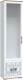 Шкаф-пенал с витриной Rinner Мармарис М07 (белый текстурный/белый глянец) - 
