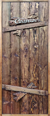 Деревянная дверь для бани Dlyabani Дворянская сауна 80x190 / 407898 (массив липа, коробка хвоя)