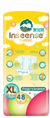 Подгузники детские Inseense Classic XL 12-20 кг / InsCXL48Yel (48шт)