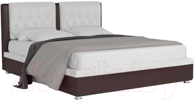 Двуспальная кровать Mebel-Ars Космо 160 Вариант 1 (экокожа)