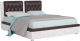 Двуспальная кровать Mebel-Ars Космо 160 Вариант 2 (экокожа) - 