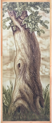Деревянная дверь для бани Dlyabani Сказочный дуб 70x180 / 403587 (массив липа, коробка хвоя)