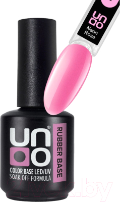 База для гель-лака Uno Rubber Color Base Gel Neon Rose (12г)