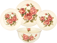 Набор столовой посуды Lefard Корейская роза / 126-912 (19пр) - 