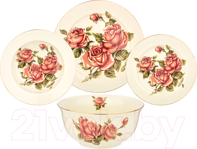 Набор столовой посуды Lefard Корейская роза / 126-912 (19пр)