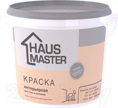 Краска Haus Master Интерьерная (13.2л, белый матовый)