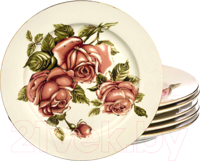 Набор тарелок Lefard Корейская роза / 126-708 (6шт)