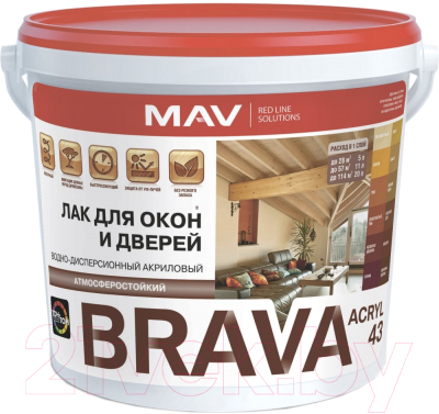 Лак MAV Brava ВД-АК-1043 (20л, глянцевый)