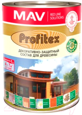 Защитно-декоративный состав MAV Profitex (1л, светлый орех)