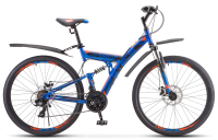 Велосипед STELS Focus MD V010 / LU083834 (27.5, синий/неоновый/красный) - 