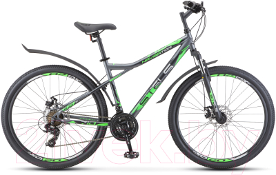 Велосипед STELS Navigator 710 MD V020 / LU085137 (27.5, антрацитовый/зеленый/черный)