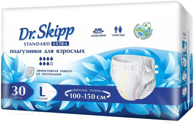 Подгузники для взрослых Dr.Skipp Standard Extra L