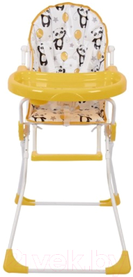 Стульчик для кормления Baby Boom Панды / 0002484-04 (желтый)