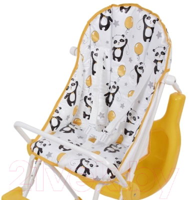 Стульчик для кормления Baby Boom Панды / 0002484-04 (желтый)