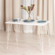 Миниатюра изображения товара Обеденный стол Tetchair Star 110xx70x75 (белый топ/белые ножки)