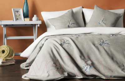 Набор текстиля для спальни Pasionaria Аника 230x250 с наволочками (серый)