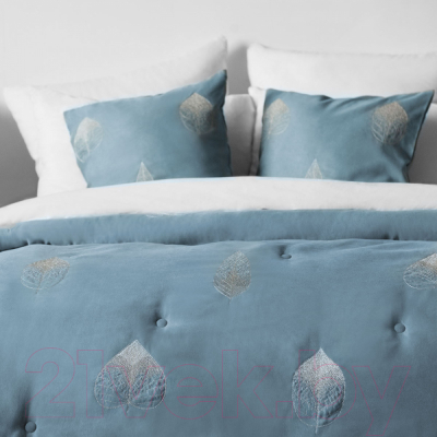 Набор текстиля для спальни Pasionaria Элис 160x220 с наволочками (серо-голубой)