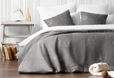 Набор текстиля для спальни Pasionaria Лука 230x250 с наволочками (серый)