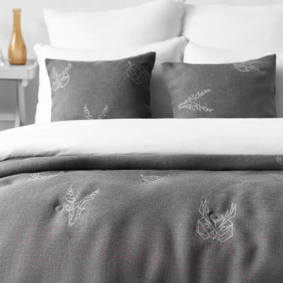 Набор текстиля для спальни Pasionaria Лука 160x220 с наволочками (серый)