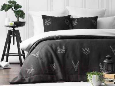 Набор текстиля для спальни Pasionaria Лука 160x220 с наволочками (мокрый асфальт)