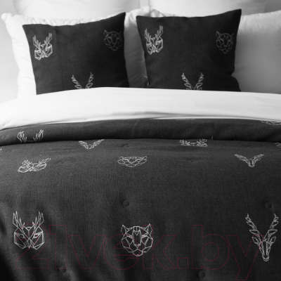 Набор текстиля для спальни Pasionaria Лука 160x220 с наволочками (мокрый асфальт)