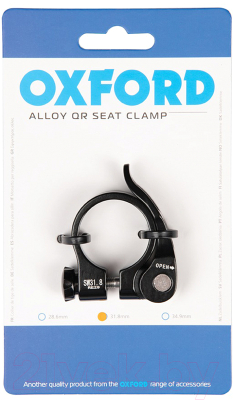 Хомут подседельный для велосипеда Oxford 2023 Seat Clamp QR Alloy / SE951B (черный)