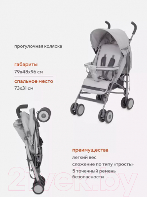 Детская прогулочная коляска Rant Basic Tango / RA352 (Silver grey)