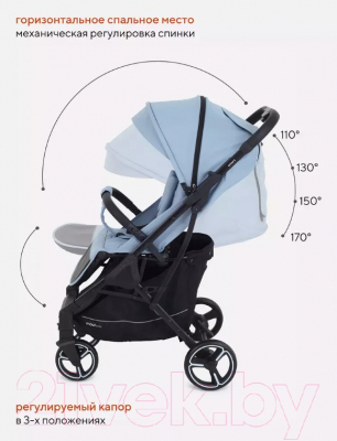 Детская прогулочная коляска MOWbaby Smart 2023 / MB101 (Blue)