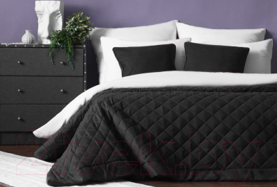 Набор текстиля для спальни Pasionaria Ким 160x220 с наволочками (черный)