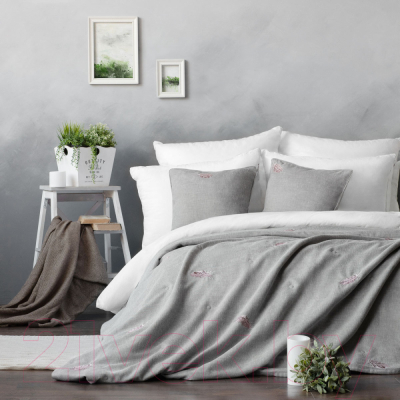 Набор текстиля для спальни Pasionaria Мика 230x250 с наволочками (серый)