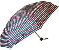 Зонт складной RST Umbrella Сердечки ВУ-807 (синий) - 