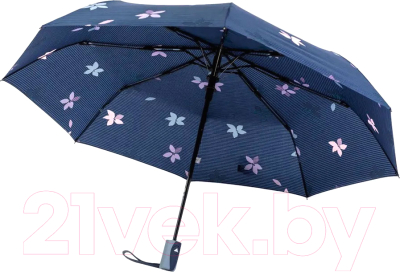 Зонт складной RST Umbrella Цветы 3202A (синий)