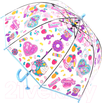 Зонт-трость RST Umbrella Конфеты 058A (голубой)